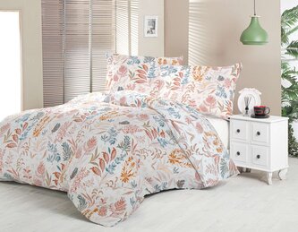 Saténové francouzské povlečení LUXURY COLLECTION 1+2, 240x200, 70x90cm CORAL garden