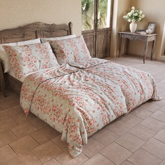 Francouzské prodloužené bavlněné povlečení PROVENCE COLLECTION 240x220, 70x90cm ROSÁLIE zelená