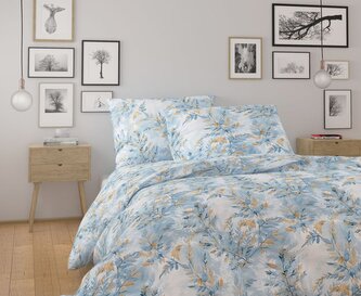 Bavlněné povlečení NORDIC COLLECTION 140x200, 70x90cm YVES modré