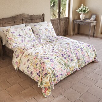 Francouzské bavlněné povlečení PROVENCE COLLECTION 200x200, 70x90cm ISABEL fialová