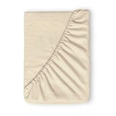 Flanelové napínací prostěradlo 120x200cm světle béžové