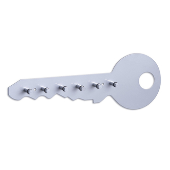 ZELLER Věšák na klíče motiv klíč,hliník 35x4x12,5cm