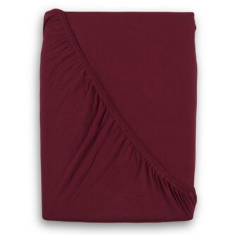 Jersey prostěradlo s lycrou 180x200cm vínové