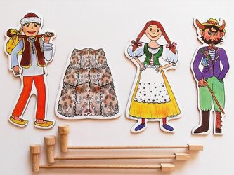 MARIONETINO Komplet Čert, Honza a Káča