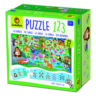 LUDATTICA Džungle 25 dílů, puzzle s čísly
