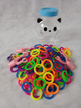 Velké gumičky na pletení, 216 ks