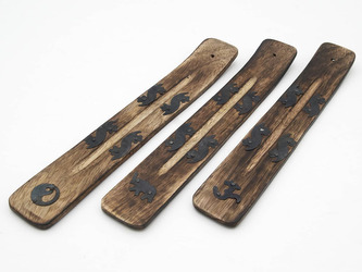 Stojánek na vonné tyčinky lyže - Kovové zdobení, 1ks