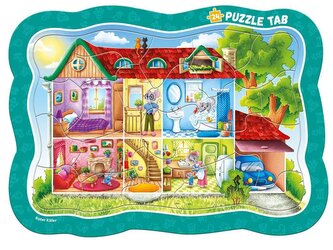 Puzzle ramkowe. Mysi domek