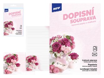 dopisní papír barevný LUX 5+10 (Květy) 5550371