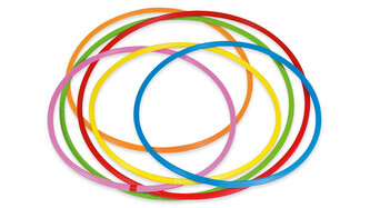 Obruč 6 kusů, průměr 60 cm, gymnastický sportovní set