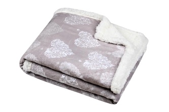 Mikrovláknový pléd ADELAIDE šedá 130x160 cm France