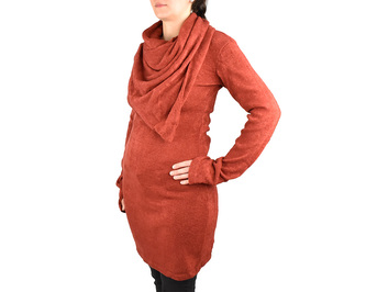 Šaty IRA s límcem, hnědá