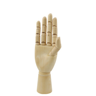 Dřevěná figurka - pravá ruka 30 cm