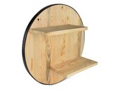 Dřevěné nástěnné police s kovovým rámem Theo 54 cm