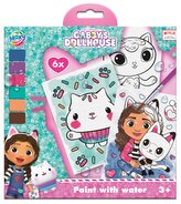 Malování s vodovkami Gábinčin kouzelný domeček 6 obrázků + štětec