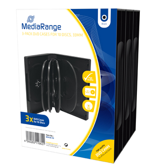 MEDIARANGE 10 DVD 33mm černý - 3ks/bal