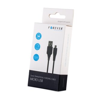 Kabel Forever USB/microUSB 1m 1A černý