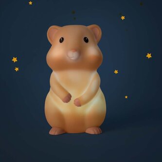 MOULIN ROTY Noční světlo Křeček (USB) Puce & Pilou