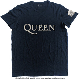 Tričko Queen - Logo & Crest Applique Slub, XXL