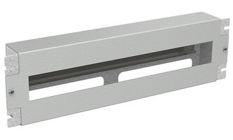 SOLARIX Instalační panel 3U s DIN lištou do 19" rozvaděče, RAL 7035, RAIL-3U-DIN