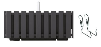 Závěsný truhlík BOARDEE FENCYCASE W antracitový, varianta 38 cm