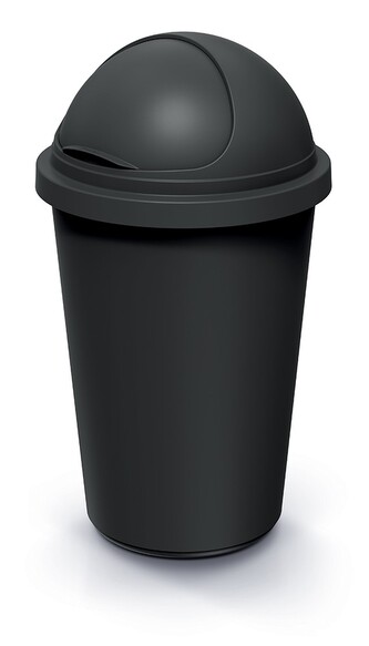 Odpadkový koš COMPACTO ROLL 50 L černý