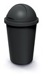 Odpadkový koš COMPACTO ROLL 50 L černý