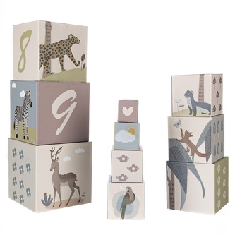 Dětské stohovací kostky kartonové 10ks