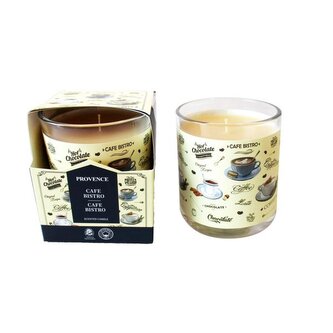 SVÍČKA VE SKLE CAFE BISTRO 7X8CM 135G 20H HOŘENÍ