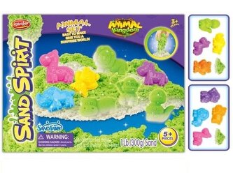 Magiczny piasek świecący w ciemności z foremkami