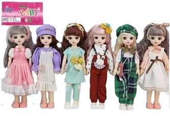 Lalka stylowa zginane ręce i nogi 29cm MIX