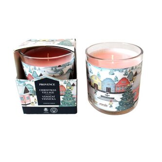 SVÍČKA VE SKLE VESNIČKA 7X8CM 135G 20H HOŘENÍ