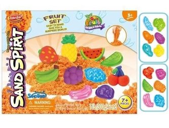 Magiczny piasek z foremkami owoce