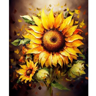 Diamantový obrázek Slunečnice 30x40cm