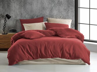 Mušelínové povlečení 140x220, 70x90 cm vínové