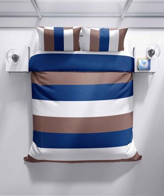Bavlněné povlečení Pruhy modré