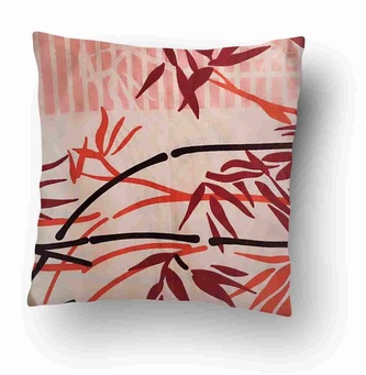 Povlak na polštářek Flóra červená 40x40 cm (30) - zvýhodněný produkt