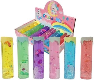 Slime jednokolorowy przeźroczysty z konfetti MIX