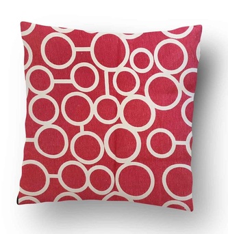 Povlak na polštářek Kruhy červené 40x40 cm (14) - zvýhodněný produkt