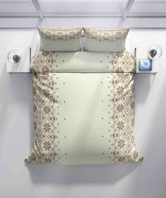 Bavlněné povlečení Krásný spánek - Hnědá hvězda