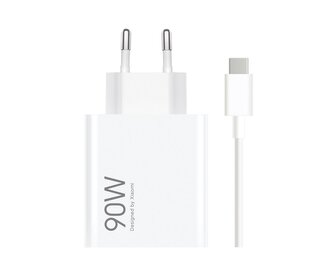 Xiaomi MDY-15-EK USB-A 90W Cestovní Nabíječka + USB-C 6A Datový Kabel White