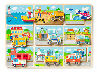 Drewniany labirynt Pojazdy i ruch 91998 Woody