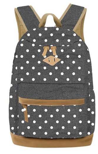 Plecak młodzieżowy Basic kropki szary