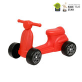 PLASTO Hulajnoga czterokołowa z cichymi kółkami 60kg 18mc+ Czerwona PLA1087