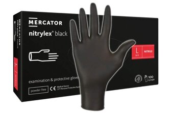 Mercator Nitrylex Black černé L 100 ks