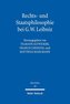 Rechts- und Staatsphilosophie bei G.W. Leibniz