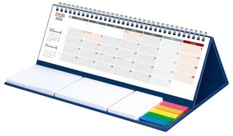 Kalendarz z notesem 2025/2026 Maxi granat