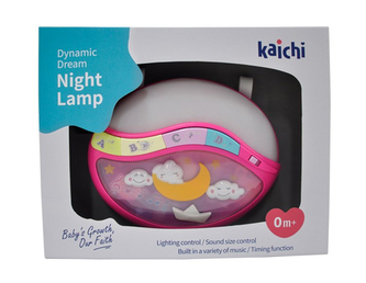 Pozytywka różowa z lampką na łóżeczko w pudełku Pozytywka różowa z lampką na łóżeczko w pudełku