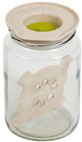 Sada fermentační (sklenice+víčko) - slonová kost s káv. sedlinou + zelená