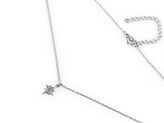 Náhrdelník z nerezové oceli hvězda - 1 ks - stříbrná